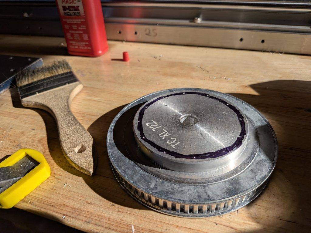 Drilling the 12 hole circle pattern