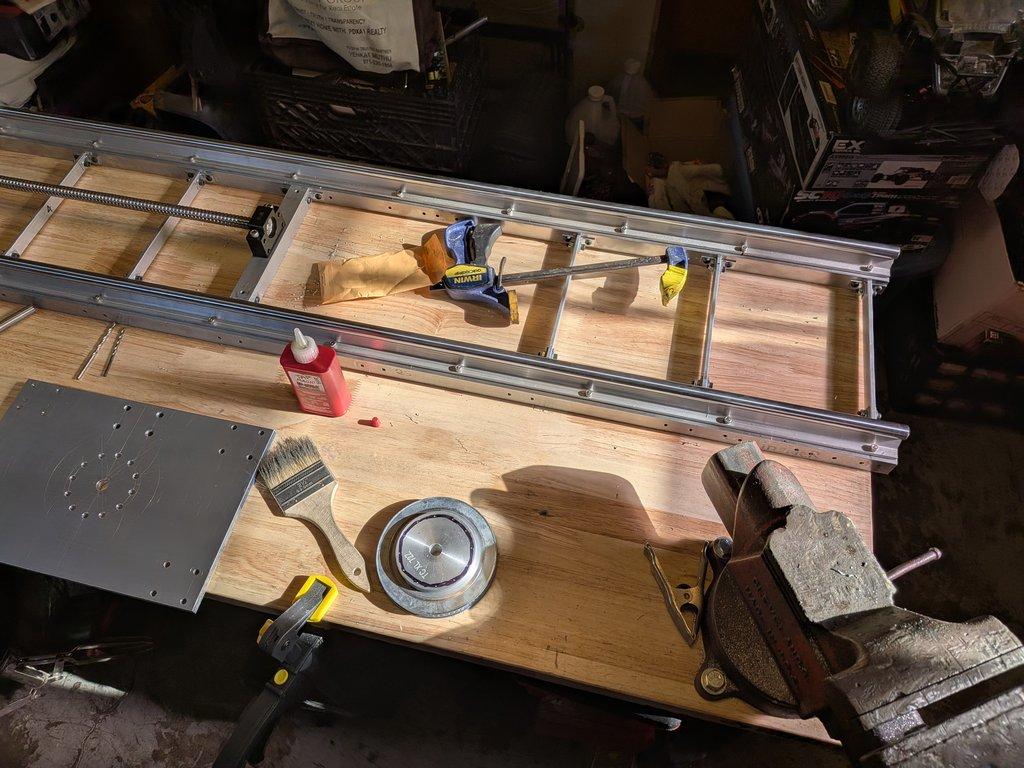 Drilling the 12 hole circle pattern