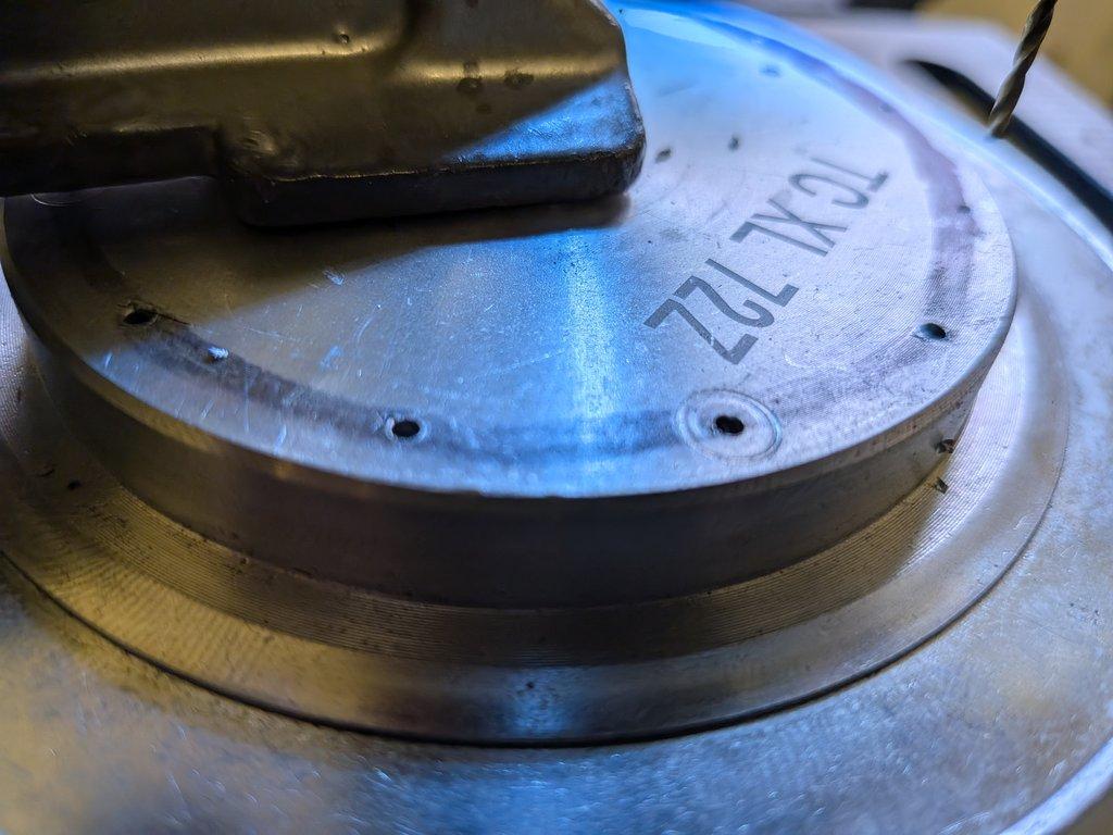 Drilling the 12 hole circle pattern