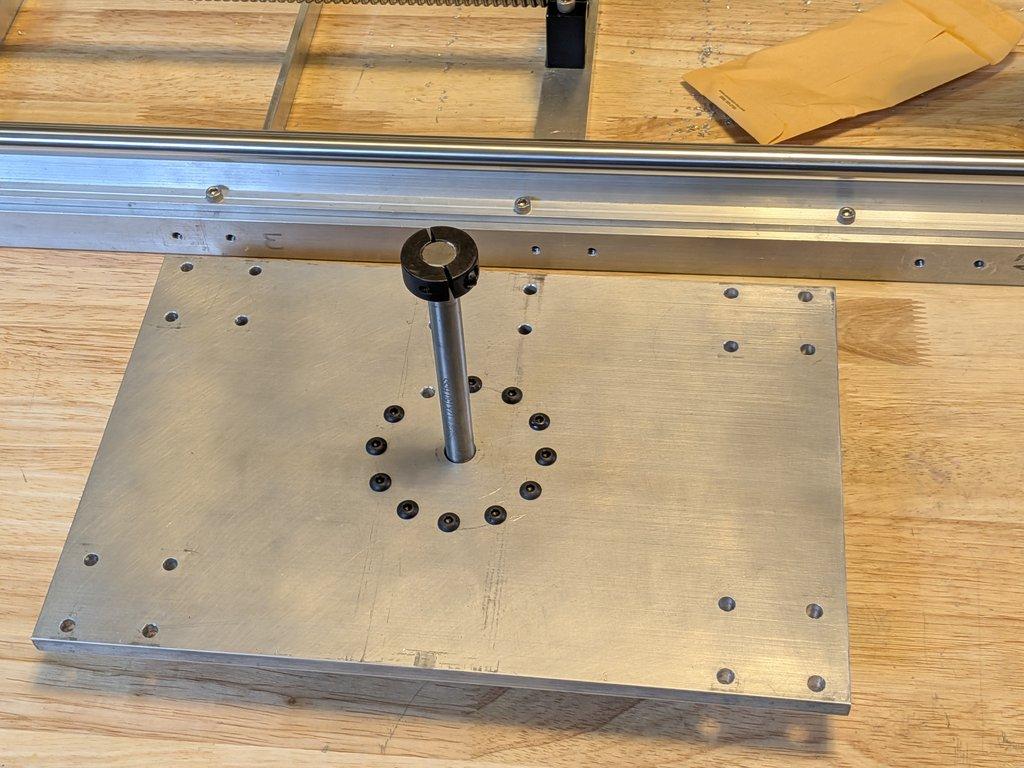 Drilling the 12 hole circle pattern