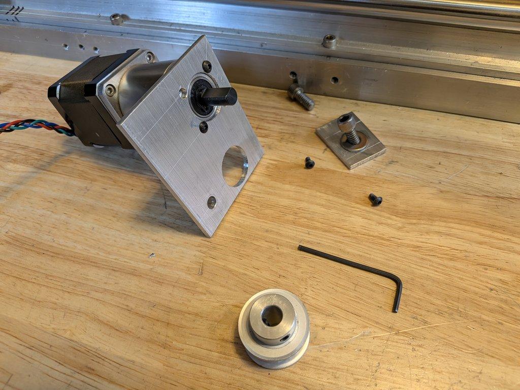 Swing Motor Mount Plate & Belt Tension